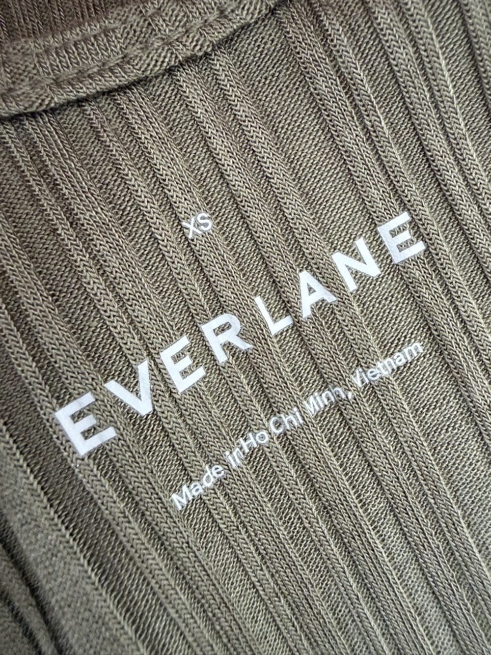 Everlane The Rib Soft Knit Scoop Neck Dress Olive Green Size XS - Picture 9 of 11